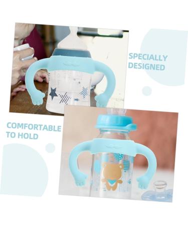 ifundom 4 Pcs Bottle Handle Milk Bottle Grips Bottle Grip Milk Bottle Accessories Bottle Accessories Silicone Bottle Grip Silicone Soft Wide Mouth Newborn 14.00X5.00X5.00CMx2pcs Sky-bluex2pcs - Buy Online on GoSupps.com