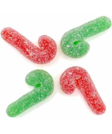 Kingsway Red & Green Sugared Candy Canes 1kg Pouch - Buy Online on GoSupps.com