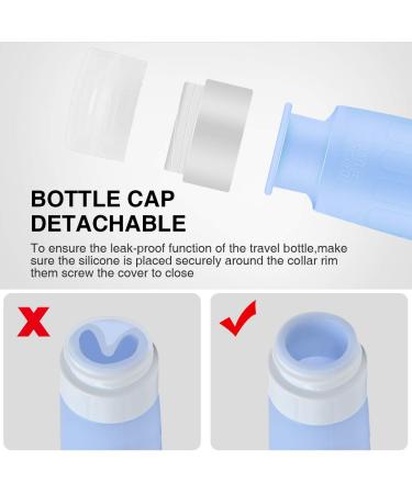 TCJJ 3oz Silicone Travel Bottles Set | TSA Approved, Leakproof, BPA Free | 9 Pcs Toiletry Bottle Set for Cosmetics & Liquids - Buy Online on GoSupps.com