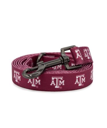 Texas A&M Aggies Collars and Leashes | Officially Licensed | Adjustable-Fits All Pets! (6 Ft Leash)
