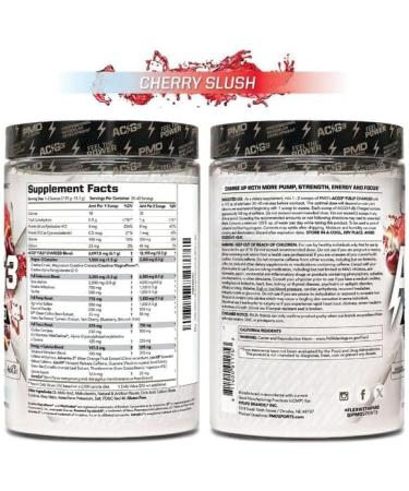 PMD Sports ACG3 Fully Charged - Electrifying Pre Workout Powder - High Energy & Pump Pre Workout for Men and Women to Maximize Focus Endurance & Performance - Cherry Slush (30-60 Servings) - Buy Online on GoSupps.com