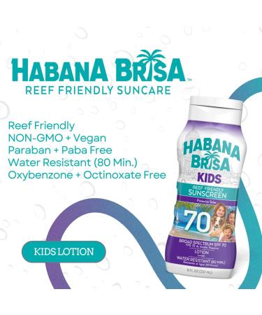 Reef Friendly Kids Sunscreen Lotion SPF 70 | UVA/UVB Protection | Non-GMO Vegan Water Resistant | HAWAII ACT 104 Compliant | Small-Batch | 8 FL OZ - Buy Online on GoSupps.com
