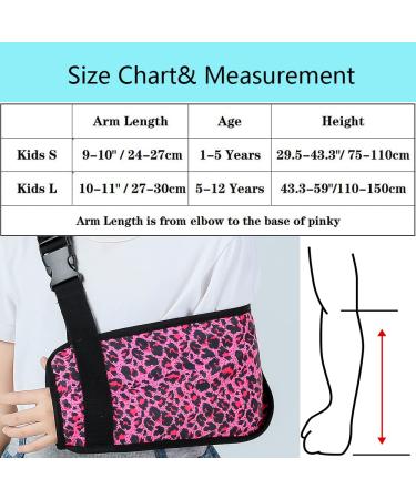 Red Leopard Print Kids Arm Sling | Shoulder, Elbow, Wrist Support for Children | Pediatric Toddler Shoulder Brace and Immobilizer for Broken Arms - Buy Online on GoSupps.com