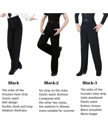 Libaobaoyo Boys Black Dance Pants - Elastic Waist Professional Latin Ballroom Jazz Costume for Kids (Size 24) - Buy Online on GoSupps.com