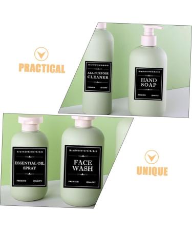 Beavorty 12 Sheets Dispensing Bottle Label Nail Sticker Waterproof Stickers Skincare Tag Self Adhesive Labels Stickers Bathroom Sticker Bathroom Labels Stickers Pvc Self-adhesive 8.00X7.00X0.10CM Black - Buy Online on GoSupps.com