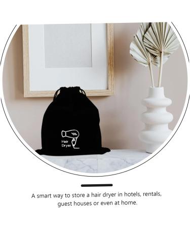 Healeved 10 Pcs Hair Dryer Storage Bag Purse Organizer Bags Hair Jewels Portable Dryers Pouch Black Flannel - Buy Online on GoSupps.com