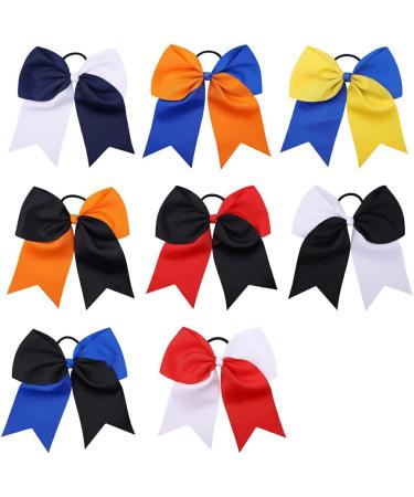 eexuujkl Large Hair Tie Bow Knot Thick Elastic Color Matchig Tail Preppy Style Ponytail Holder Seamless Scrunchies Accessories Orange+Black - Buy Online on GoSupps.com