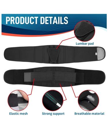Koarmy Back Brace for Lower Back Pain Back Support Belt for Women & Men Breathable Lower Back Brace with Lumbar Pad(S) 500431336A4 - Buy Online on GoSupps.com