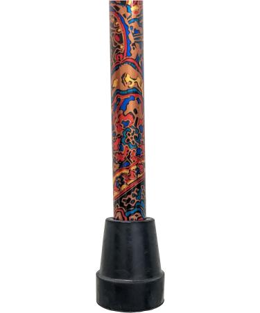 PCP Mobility & Homecare Adjustable Cane Aluminum Offset Handle with Wirst Strap Paisley Pattern - Buy Online on GoSupps.com