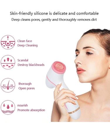 Corsehild Facial Cleanser Brush 3 in 1 Electric Facial Cleansing Brush Spin Face Brush for Deep Cleansing Gentle Exfoliating and Massaging 3 Brush Heads Rechargeable (Color : Blue) - Buy Online on GoSupps.com