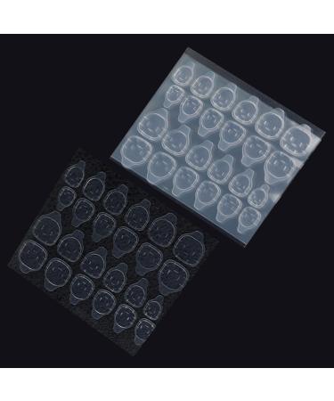 Sticky Tabs for Nails | 50 Sheets Nail Glue Stickers - Transparent Acrylic Jelly Double Sided Adhesive Tabs for Press on Nails Waterproof Hondony Small Size (White)