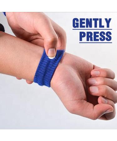 Buy LZKHEH Acupressure Bracelet (2 Pairs) Anti-Evil Unit for Adults & Kids Travel Sickness Relief Blue & Gray - Buy Online on GoSupps.com