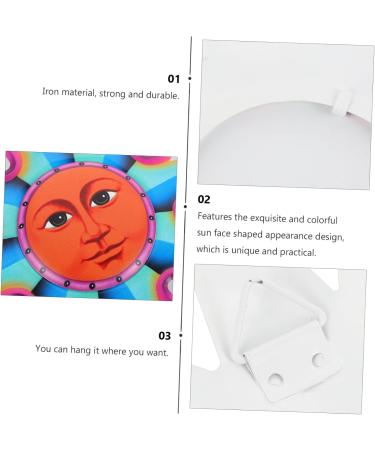 Zerodeko Iron Pendant Ornament Iron Art Craft Pendant Iron Craft Sun Wall Pendant Hanging Decoration Colorful 29x29cm Purple - Buy Online on GoSupps.com