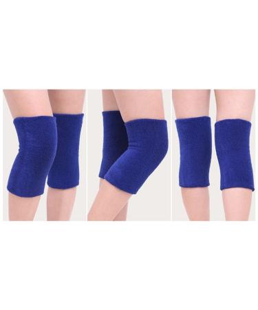 Buy Cotton Non-Slip Knee Pads | Soft Absorbent Support Brace for Men & Women | Perfect for Running Gym Yoga & Dance - 1 Pair (Blue - Buy Online on GoSupps.com