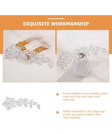 FRCOLOR bridal headwear bride headpieces for wedding bridal headpiece bridal rhinestone insert comb rhinestone headpiece alloy dinner party hair Comb - Buy Online on GoSupps.com