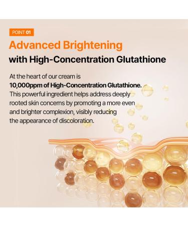 elixirlab Glutathione Cream (10 000ppm) - Korean Brightening Moisturizer with Niacinamide & Cica Exosome to Target Appearance of Dark Spots Discoloration and Uneven Skin Tone for Face 1.76 oz - Buy Online on GoSupps.com