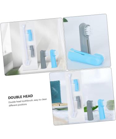 Beavorty 3pcs and Dog Cat Tools Tooth Plastic Brush Teeth Pet Professional Double-head 1 count (Pack of 1) Assorted Color - Buy Online on GoSupps.com