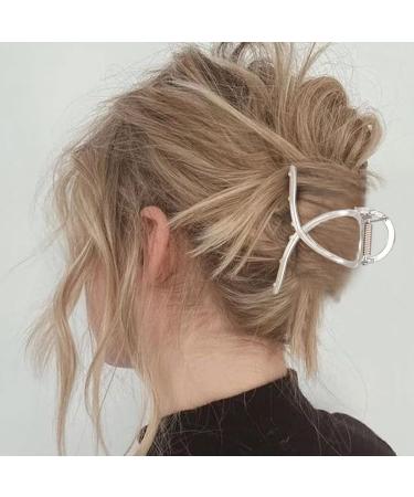 Brinie Small Gold Hair Claw Clips - Pack of 2 | Metal Claw Clips for Thick Hair Styling | Hair Accessories for Women and Girls - Buy Online on GoSupps.com