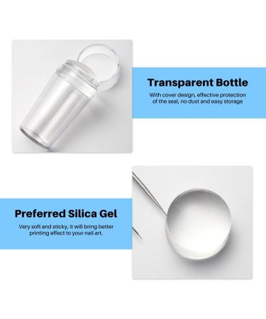 Clear Silicone Jelly Stamper Set for Nail Art Design | 2 Pcs with Scraper | Manicure Tools for Stamping A3DGB - Buy Online on GoSupps.com