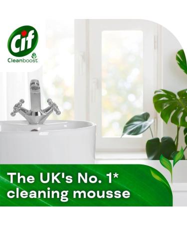 Cif Power & Shine Citrus Mousse Bathroom Cleaner Spray 500ml Soap Scum and Daily dirt remover Pack of 2 + Gift for You: 2x Cleaning Cloth + Organza Small Bag - Buy Online on GoSupps.com