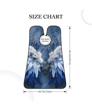 Blue Wings Print Beard Bib Apron - Non-Stick Hair Catcher for Men | Ideal Shaving Gift | One Size Black - Buy Online on GoSupps.com