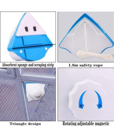 QTYUERGK Double-Sided Magnetic Window Cleaner Glass Cleaning Brush Glass Wiper Household Cleaning Tools with Anti-Falling Rope for High-Rise Double Glazed Windows with 3-24mm Thickness Cleaners - Buy Online on GoSupps.com