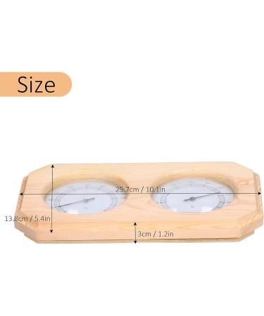 Fuik Sauna Thermometer & Wooden Thermohygrometer - Large Dial for Clubs Gyms & Family Saunas | International Shipping - Buy Online on GoSupps.com