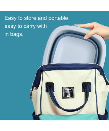Babyhood Collapsible Wash Basin for Kids & Babies - Lightweight Portable Folding Basin for Baby Bottles, Breast Pump Parts - Ideal for Home, Kitchen, Camping - 2021 Blue - Buy Online on GoSupps.com