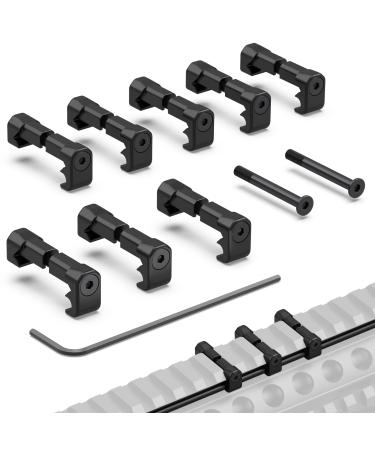 Guardtier CGM908 Picatinny Pressure Switch Cable Management Guides 8 Pack, Flashlight Laser Wire Clips - Black