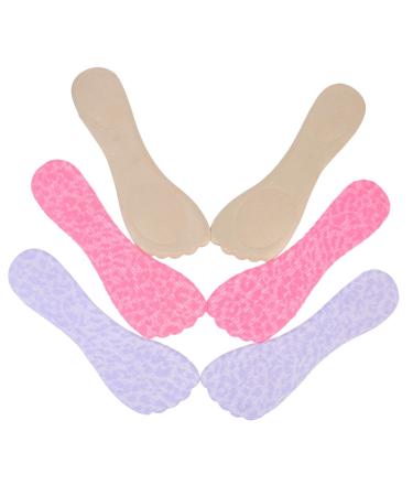 3 Pairs Flower Shaped Fish Mouth Insole Shoe Pads for High Heel Pads Height Enhancing Insoles High Heel Insoles High Heel Liners Plantar Non-Slip Lace Cotton Women's Sandal Pad