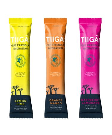 Tiiga Baobab Prebiotic Electrolyte Drink Mix Packets Variety Pack - 6 Count - Buy Online on GoSupps.com