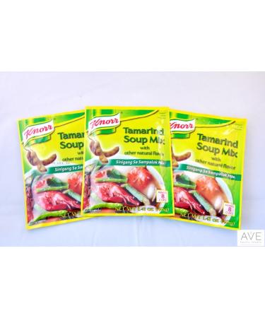 Knorr Tamarind Soup Mix (Sinigang sa Sampalok Mix), 1.41oz (40g) (3) Tamarind 1.41 Ounce (Pack of 3)