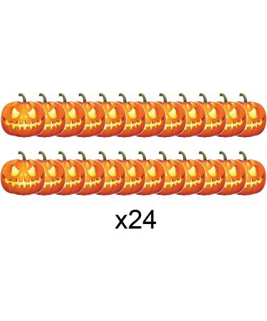 Halloween Pumpkins Cupcakes Toppers Party Food Decorations Sticks Picks (24 Pack) - Buy Online on GoSupps.com