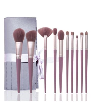 DFHBFG Makeup Brush 10 Sets Soft Hair Long Pole Universal Blush Brush Loose Powder Brush Foundation As shown D