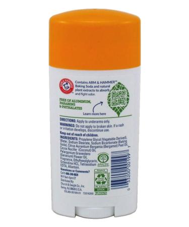 Arm & Hammer Deodorant 2.5 Ounce Essentials Coconut Geranium (Pack of 2) - Buy Online on GoSupps.com