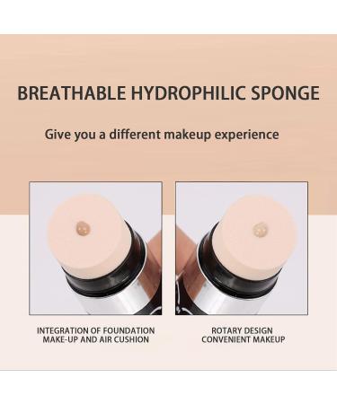 CC Cream Foundation Stick with Air Cushion Sponge | Full Coverage Concealer | Moisturizing Brightening Nude Makeup - Best Pigment Liquid Foundation - Buy Online on GoSupps.com