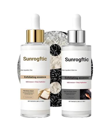 Peel Shot Glow Rice Exfoliant Ampoule Duo - Korean Soft Exfoliating Face Lightweight Hydrating Formula for All Skin Types 2 PCS