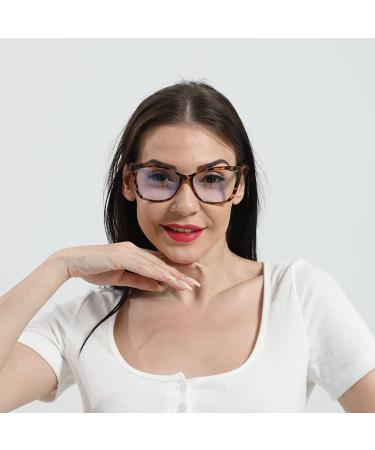 PRTCSLWD Reading Glasses for Women 3 Pack Cat Eye Oversized Blue Light Blocking Glasses +1.5 3pcs-black/Tortoiseshell/Transparent 1.5 x - Buy Online on GoSupps.com