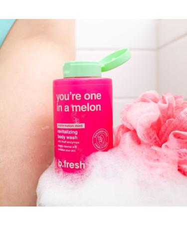 Buy b.fresh Exfoliating Body Wash - You re One In A Melon Shower Gel for Men & Women | Revitalizing 16 Fl Oz with Fruit Enzymes | International Shipping - Buy Online on GoSupps.com