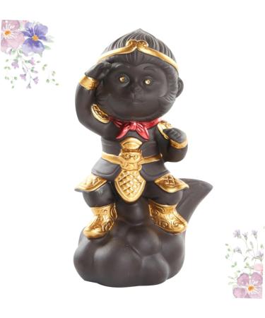 FUNOMOCYA Monkey Tea Pet Monkey Craft Monkey Ornaments Monkey Desktop Ornament Crafts Accessories Ceramics As Shown 7.5*4.5cm - Buy Online on GoSupps.com