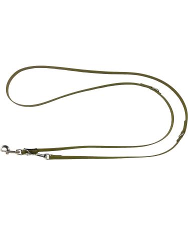Biothane Dog Leash for Small & Large Dogs | Adjustable 2m to 5m | Silver Hook | Olive 9mm - Buy Online on GoSupps.com