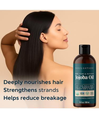 Organic Jojoba Oil for Skin Hair & Face (16oz) | 100% Pure Natural Cold Pressed | Organic for Skin Hair Face 100% Pure Natural 16 Fl Oz (Pack of 1) - Buy Online on GoSupps.com