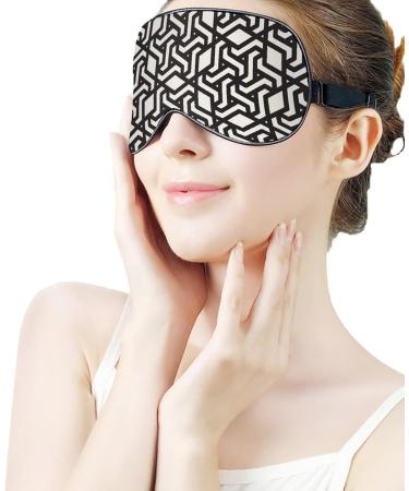 Buy Black & White Lace Sleeping Mask - Soft Eye Mask with Adjustable Strap for Ultimate Comfort | Perfect for Travel & Sleep - Unisex Blindfolds - Buy Online on GoSupps.com