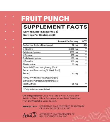 Cira Pre-Game Pre Workout Powder for Women - Energy Supplement for Nitric Oxide Boosting & Endurance - Fruit Punch Flavor - 30 Servings - Buy Online on GoSupps.com