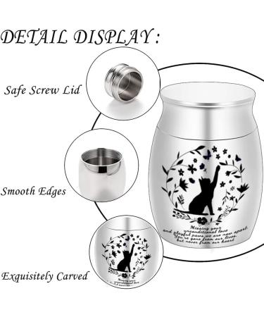 INFUNLY 1PC Pet Ashes Box Stainless Steel Cat Cremation Urns Flowers and Grass Pattern Urns 1.57x1.18 Inch Mini Cremation Urns for Cats Ashes Cats Ashes Holder - Buy Online on GoSupps.com