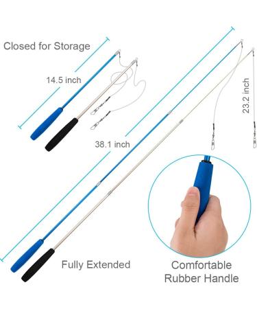 JIARON Cat Toys | 2PCS Retractable Wand and 10PCS Bell Refills | Interactive Teaser for Kitten or Cats - Buy Online on GoSupps.com