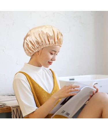 AmazerBath 4-Pack Shower Caps for Women | Double Waterproof Hair Protection, Reusable EVA Medium Size - Buy Online on GoSupps.com