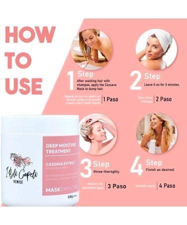 I Belli Capelli Venice Cassava Extract & Argan Oil Hair Mask - Anti-Frizz Keratin Hair Treatment for Dry Damaged Hair - Anti Breakage Hair Products for Women Moisturizing Repairing - 2x 17.6oz - Buy Online on GoSupps.com