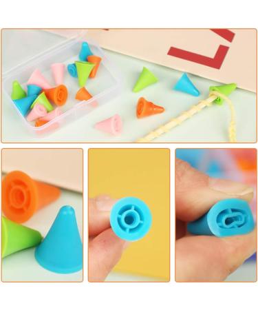 20 PCS Multi-Colored Knitting Needle Point Protectors/Stoppers with Plastic Box - 2 Sizes (10 Small + 10 Big Caps) for Knitting Craft - Buy Online on GoSupps.com