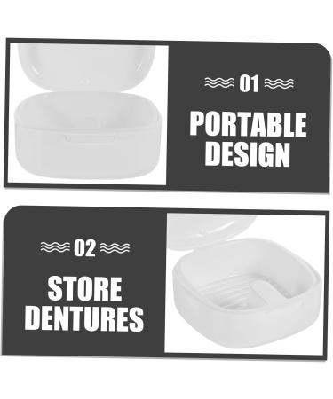 Buy Sewoart Prosthesis Storage Box - Compact Holder for Dentures & Artificial Teeth Durable White Container (8.00x7.70x3.50cm) | International Shipping Available - Buy Online on GoSupps.com